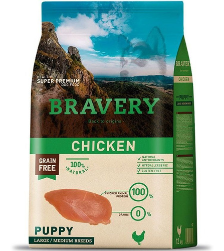 Bravery Para Perro Puppy Chicken De 4kg