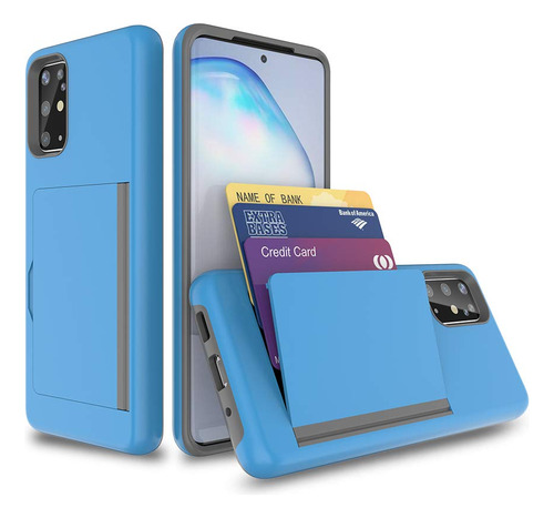 Funda Gvozi Con Tarjetero Para Samsung Galaxy A71 - Blue 