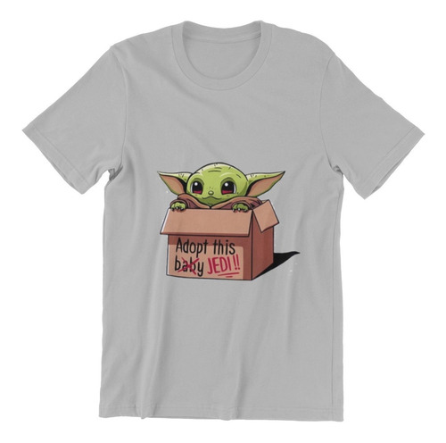 Polera Unisex Baby Yoda Mandalorian Adopta Estampado Algodon