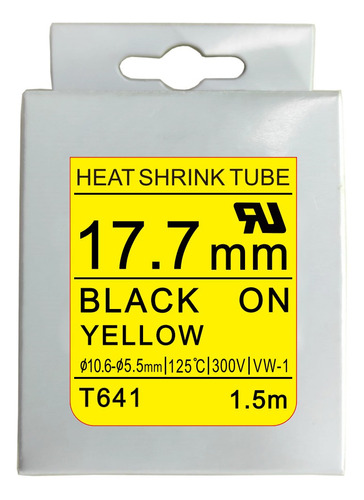 Cinta Rotuladora Compatible 17.7mm X 1.5m Blanca / Amarilla