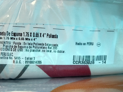 Cama Plegable Nueva 178 X 65 + Colchon ( Foto Regst) Reparto