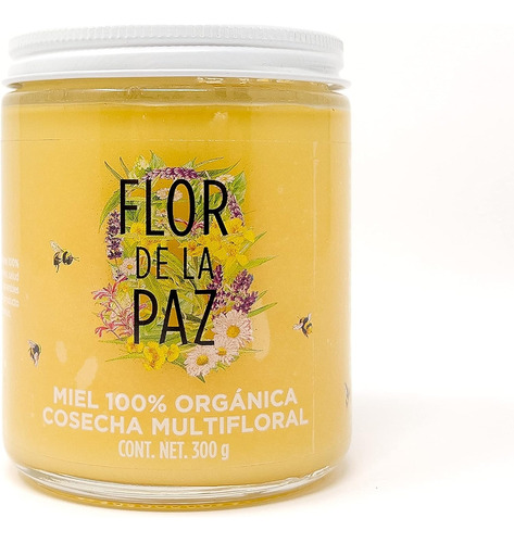 Miel Abeja Organica Multi Floracion Flor De La Paz 300g