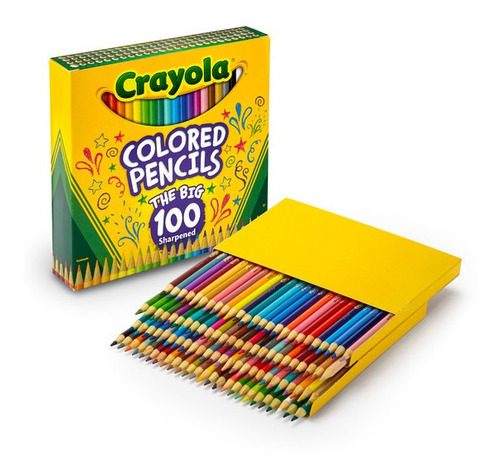 Super Caja De Lapices Crayola X 100 Tonalidades Colores