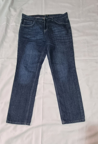 Pantalón Jeans De Mezclilla Suave Azul Índigo 33 X 32 .