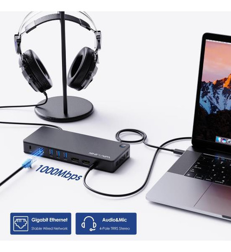 Wavlink Estación De Acoplamiento Usb C Para Monitor Dual, Ba