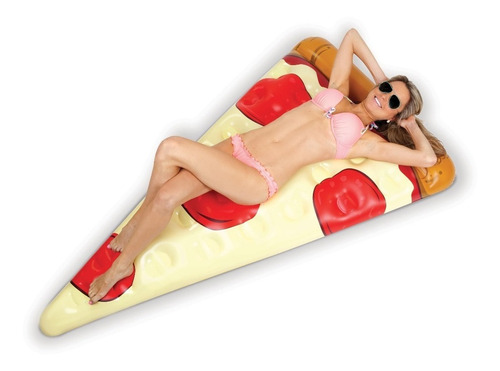 Imagen 2 de 5 de Inflable De Alberca Rebanada De Pizza Pepperoni Bigmouth Inc