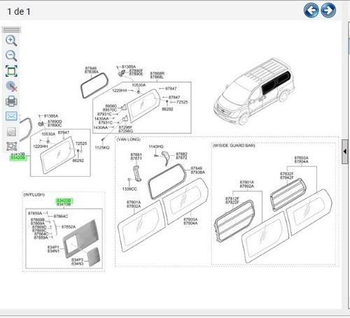 Vidrio Puerta Corrediza Derecha Hyundai Original H1 Tq 2007