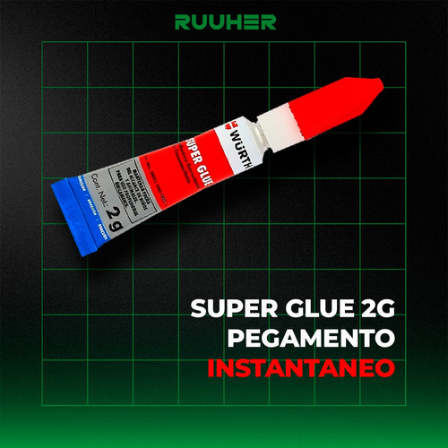 X2 Pegamento Instantaneo Wurth 2g Super Glue Tipo Gotita