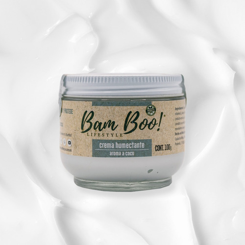 Crema Humectante Aroma A Coco 100g Bam Boo! Lifestyle