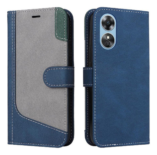 Funda Abatible For Oppo A17 Color Patchwork Único Con Y