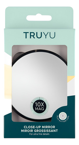 Truyu - Espejo Con Aumento Zoom 10x Premium Con Ventosas Negro