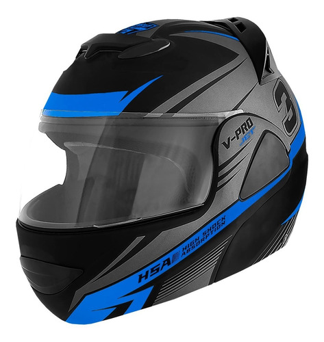 Imagem 2 de 7 de Capacete Moto Escamoteável Pro Tork V-pro Jet 3 Robocop Top