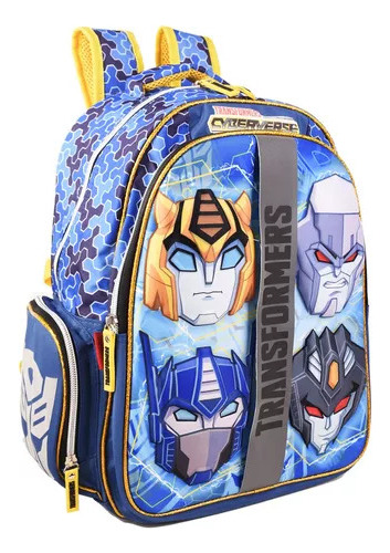 Mochila Primaria Niño Transformers 100% Original Optimus En 3d Tf202a38bp