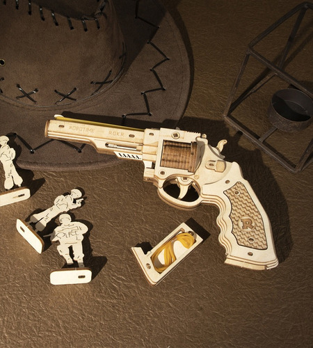 Envío Gratuito Rompecabezas 3d De Pistola De Madera Diy