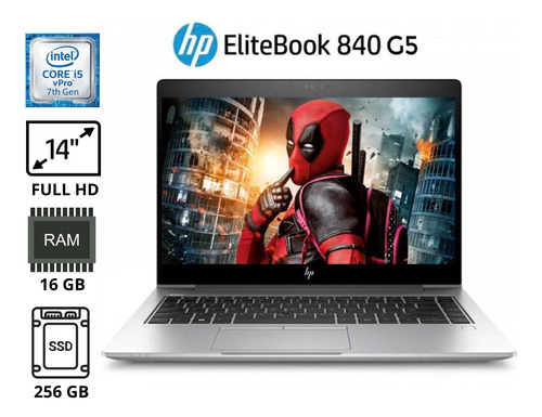 Hp Elitebook 840 G5 Core I5 7ª Gen 16gb Ram 256gb Ssd