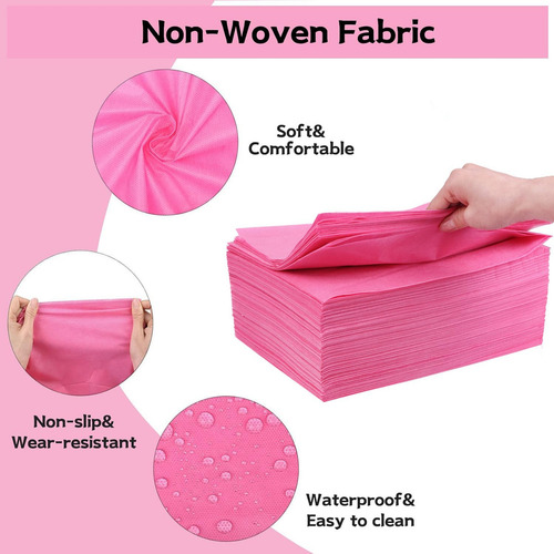 .. 50 Ps Rosa Sábanas Desechables For Cama De Masaje Fundas