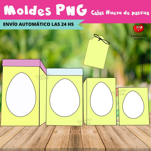 Moldes Png Cajas Huevo De Pascua Mod 1