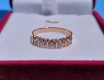 Comprar Anillo Cintillo Cinco Circones Oro 18 Kilates Nacional 
