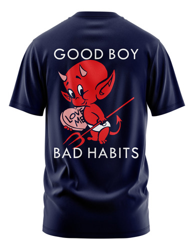Playera Negra Good Boy Bad Habits - Good Boys Club