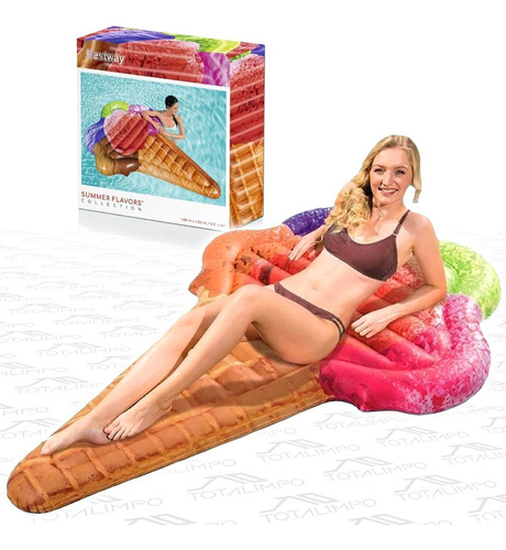 Inflable Helado Cucurucho Bestway 43183 Flotador Pileta