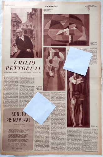 El Pintor Emilio Pettoruti 1971 Nota La Prensa Arte Pintura