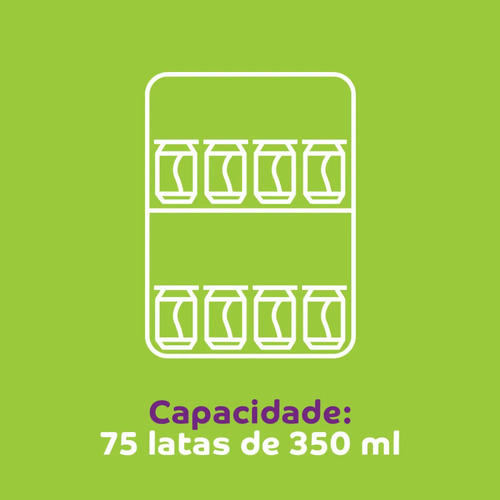 Cervejeira Consul 82 Litros Porta Com Vidro Titanium 220v Titanium