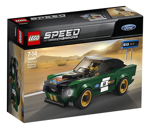 Bloques de montaje Legolego SPEED CHAMPIONS 1968 para Ford Mustang Fastback, 183 piezas, en caja