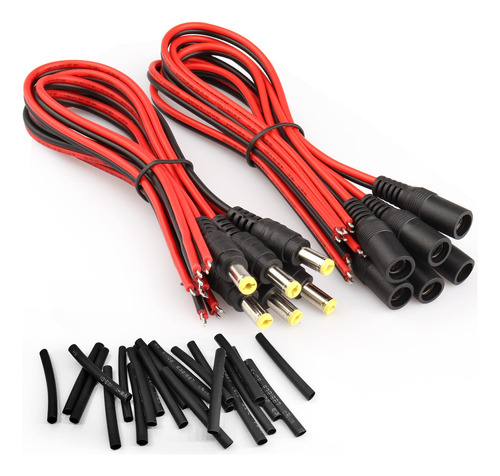 Vweicyy Cable De Alimentacin Cc De 18 Awg, 6 Pares De Cables