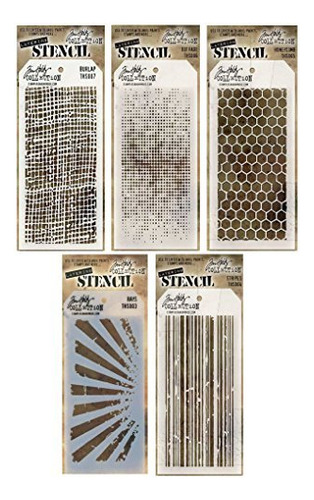 Tim Holtz  plantillas Set 4  cinco Item Bundle  dot Fade,