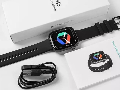 Reloj Smart Watch P45 Hombre Mujer P/ Samsung Android iPhone