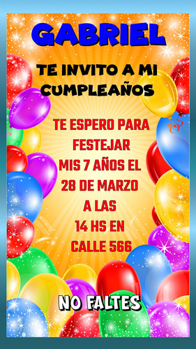 Invitación De Cumpleaños Whatsapp