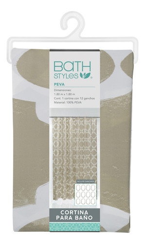 Cortina Para Baño De Peva Bath Styles Color Café Grecas
