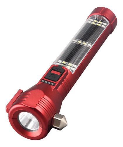 Linterna Led Usb E Solar Con Carga Usb Para Coche, Luz Fuert