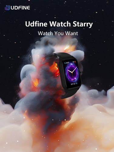 Smartwatch Reloj Udfine Starry Alexa Llamadas Spo2 Natacion Negro