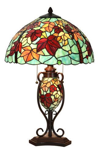 Lámpara De Mesa Tiffany Con Doble Iluminación, 16 X 24 H (ho