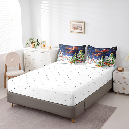 Conjunto De Edredones De Navidad 7 Piezas, Cama De Muñeco De