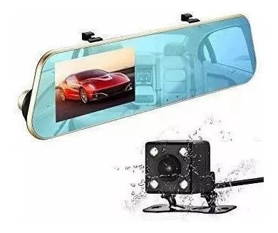 Imagen 4 de 4 de Doble Camara Hd Frontal Y Retro 2 En 1 Retrovisor Para Auto
