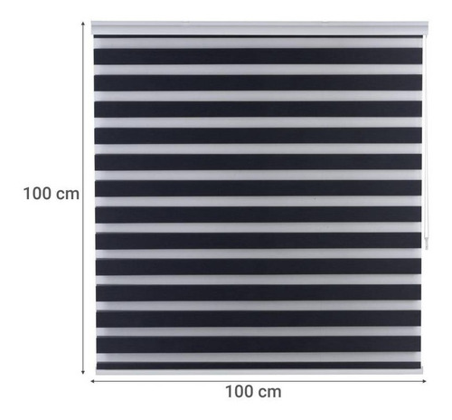 Cortina Enrollable Duo Gris Oscuro 100x100 Cm Afj