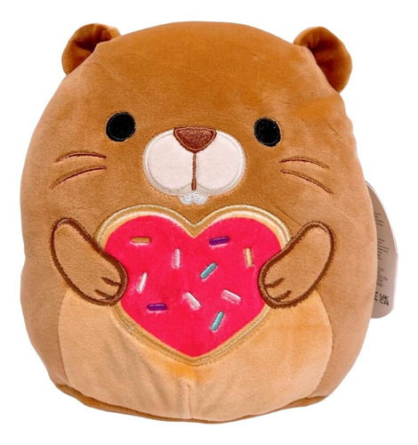 Peluche Squishmallows Chip Castor Corazón 19cm Original