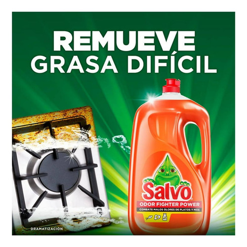 Lavatrastes Líquido Salvo Rojo Odor Fighter Power 2.6 L