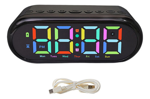Reloj Despertador Digital Led, Reloj De Mesa, Pantalla