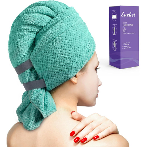Toalla Grande De Microfibra Para Cabello Suave De 43,3 X ...