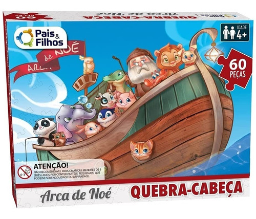 Quebra- Cabeça Arca De Noé 60 Peças Pais & Filhos - 2857 