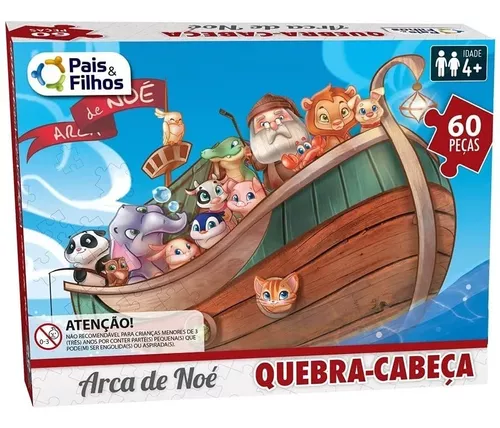 Kit 10 Quebra Cabeça Infantil - Era dos Dinossauros - 60 Peças