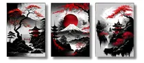 Comprar Quadros Decorativos 60x120 Templo Chines Japonês Monte Fuji