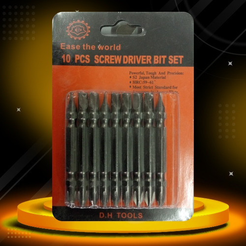 Puntas Dobles Para Destornillador Kit 9 Piezas D. H Tools