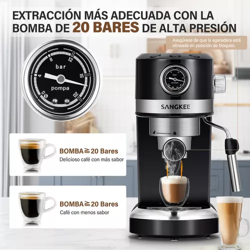EspressoMatic™ - Cafetera Espresso Semiautomática de 20 bares con