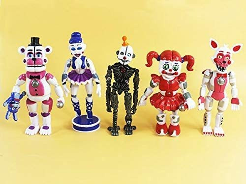 Imagen 6 de 6 de Juego De 5 Figuras De Acción Fnaf - Juguetes Muñecas Regalos