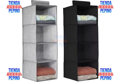 Imagen 4 de 4 de Organizador Colgante Tela Ropa Prendas Calzado Tienda Pepino Armario Placard Cuelga Percha Perchero