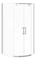 Comprar Box De Ducha Mampara Gorena Rio 90cm Cabina Curva C\u002Fbase Armazón Plateado Panel Transparente